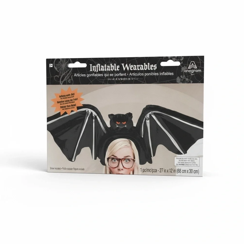 Inflatable Bat Wings Costume - Black